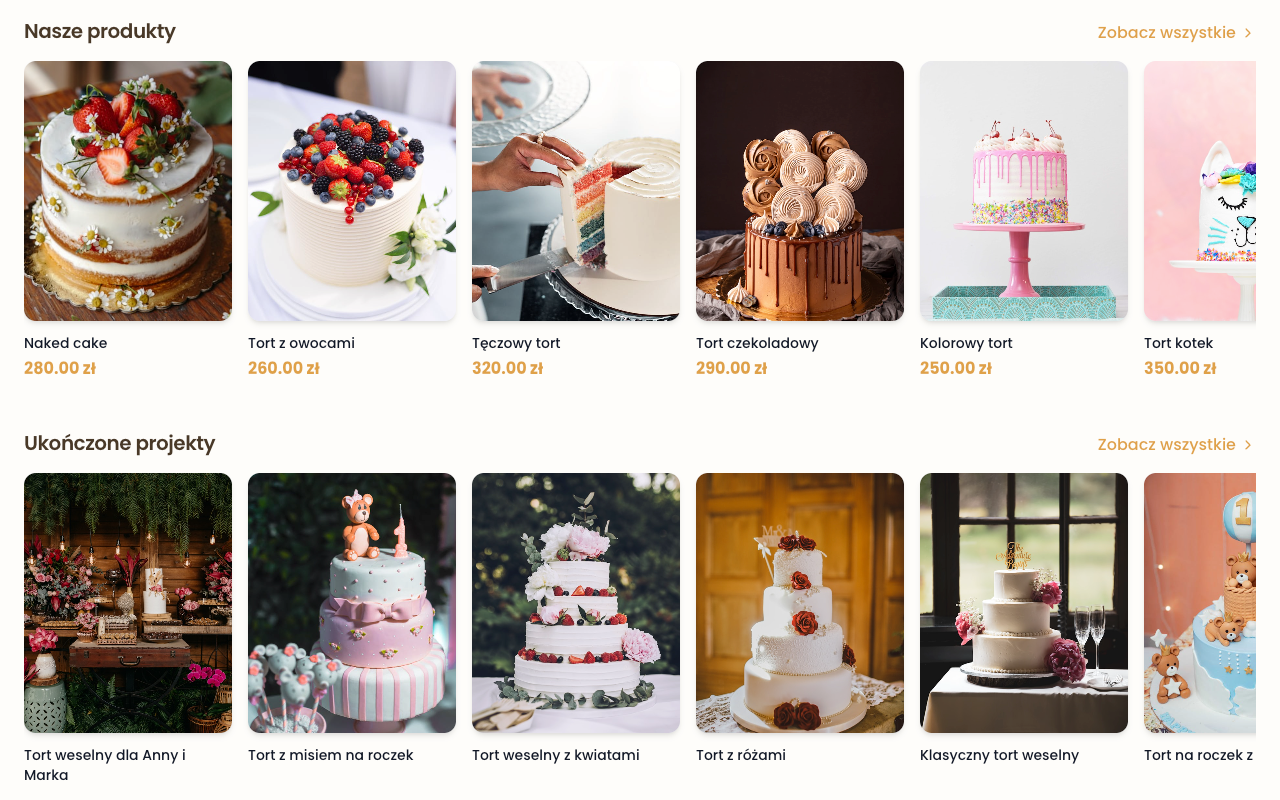 Produkty w sklepie - widok desktop